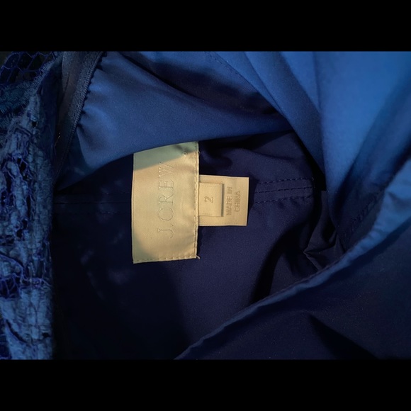 JCrew Blue Lace Razor Back Dress - Picture 4 of 4